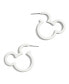 ფოტო #1 პროდუქტის Women's Mickey Mouse Glow-In-The-Dark Hoop Earrings