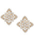 ფოტო #3 პროდუქტის Diamond Round & Baguette Stud Earrings (1/2 ct. t.w.) in 14k Gold, Created for Macy's