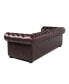 Фото #12 товара Alexandon Leather Chesterfield Tufted Sofa with Roll Arm