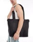 ASOS DESIGN rubberised tote bag in black