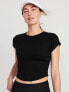 UltraLite Cropped Rib-Knit T-Shirt