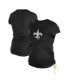 Фото #1 товара Women's Black New Orleans Saints Ruched Side T-Shirt