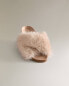 Фото #6 товара Faux fur criss-cross sandals