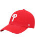Фото #1 товара Boys Red Philadelphia Phillies Team Logo Clean Up Adjustable Hat