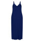 Фото #2 товара Plus Size Lace Trim Plain Sleep Maxi Dress
