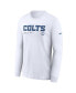 Фото #2 товара Men's White Indianapolis Colts Infograph Lock Up Performance Long Sleeve T-shirt