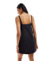 Фото #8 товара Miss Selfridge tailored strappy pinny dress in black pinstripe