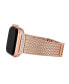 ფოტო #3 პროდუქტის Women's Rose Gold-Tone Stainless Steel Mesh Bracelet with Crystal Accents Compatible with 38/40/41mm Apple Watch