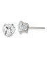 Фото #1 товара Stainless Steel Polished Heart CZ Stud Earrings