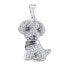 Фото #1 товара Dasty dog silver pendant with clear Brilliance Zirconia MW13766P