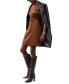 ფოტო #5 პროდუქტის Women's Faux-Suede Sheath Dress