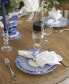 Blue Italian Steccato Salad Plates, Set of 4