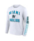 Фото #2 товара Men's Black, White Miami Marlins Two-Pack Combo T-shirt Set