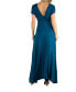 Фото #3 товара Cap Sleeve V Neck Maternity Maxi Dress