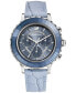ფოტო #1 პროდუქტის Women's Swiss Chronograph Octea Lux Blue Crocodile Leather Strap Watch 38mm