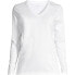 Фото #2 товара Women's Tall Relaxed Supima Cotton Long Sleeve V-Neck T-Shirt