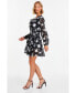 ფოტო #2 პროდუქტის Women's Floral Long Sleeve Skater Dress