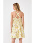 ფოტო #4 პროდუქტის Women's Floral Ruffle Detail Mini Dress