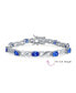 ფოტო #3 პროდუქტის 9CT Clear Bridal Oval AAA CZ Alternating Romantic Love Knot Symbol Infinity Tennis Bracelet For Women Girlfriend .925 Sterling Silver 7.5"