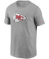 Фото #2 товара Men's Heathered Gray Kansas City Chiefs Primary Logo T-shirt