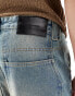 Good For Nothing carpenter denim short in antique blue wash