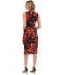 Women's Sleeveless Printed Midi Dress