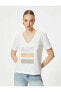 Kadın T-shirt Beyaz 4sak50103ek
