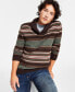 Men's Blanket Stripe Shawl Sweater, Created for Macy's