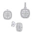 Sparkling silver jewelry set with zircons SET217W