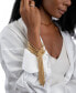 14k Gold-Plated Textured Chain Multi-Strand Statement Bracelet