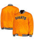 ფოტო #1 პროდუქტის Men's Orange San Francisco Giants Cross Bronx Fashion Satin Full-Snap Varsity Jacket