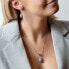 Elegant women´s necklace Vivienne with Pearl Lampglas with pure silver NSA22