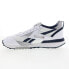 Reebok LX2200 Mens White Leather Lace Up Lifestyle Sneakers Shoes