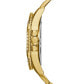 ფოტო #2 პროდუქტის Men's Crystal Gold-Tone Stainless Steel Bracelet Watch 46mm