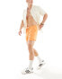 Another Influence swim shorts with palm embroidery in apricot