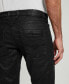 Фото #4 товара Men's Coated Denim Slim Tapered Zip Jeans