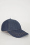 Erkek Etiket Baskılı Jean Cap Şapka A9520AX24SM