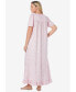 Фото #3 товара Plus Size Long Floral Print Cotton Gown