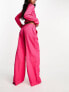 Фото #3 товара French Connection textured trousers in fuchsia pink co-ord