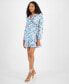 Petite Floral-Print Ruffled Tie-Waist Wrap Dress, Created for Macy's
