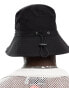 Фото #4 товара ASOS DESIGN nylon packable bucket hat in black