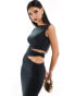 Фото #2 товара ASOS DESIGN sleeveless cut out waist maxi dress in black