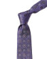 Фото #1 товара Canali Printed Silk Tie Men's Blue Os