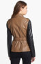 Фото #2 товара Laundry by Shelli Segal Womens Two Tone Leather Motorcycle Jacket Size X-Small