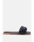 ფოტო #6 პროდუქტის marcue patent pu quilted slides in woven straps