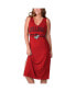Фото #2 товара Платье женское G-III 4Her by Carl Banks красное "Training V-Neck Maxi Dress"