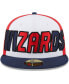 Фото #3 товара Men's White, Navy Washington Wizards Back Half 9FIFTY Fitted Hat