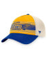 ფოტო #1 პროდუქტის Men's Gold, Blue Distressed St. Louis Blues Heritage Vintage-Like Trucker Adjustable Hat
