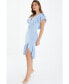 ფოტო #3 პროდუქტის Women's Scuba Buckle Detail Frill Midi Dress s