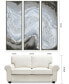 Iced Textured Metallic Hand Painted Wall Art Set by Martin Edwards, 60" x 20" x 1.5"